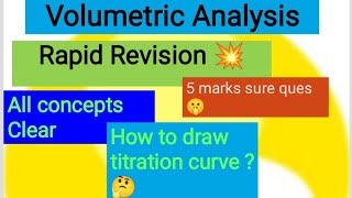 Volumetric analysis Class 12 Chemistry Rapid revision for NEB boards [upl. by Bonne]