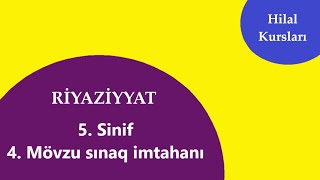 Riyaziyyat  5sinif MSİ  4 20202021 [upl. by Marquet]