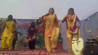 sarvodaya Kanya Vidyalaya madan pur khader  annual function  punjabi dance [upl. by Terraj]