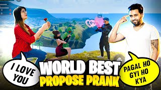 Propose Prank 💖 On Big Youtuber Gone Wrong 😱😭 🔥 Ft FAB INDRO  Garena Free Fire  Bindass Laila [upl. by Yendahc]