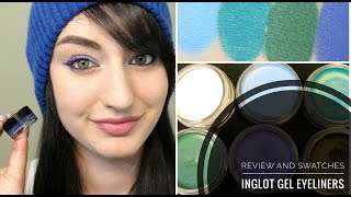 INGLOT AMC EYELINER GELS Review and Tutorial  JustEnufEyes [upl. by Naehgem]