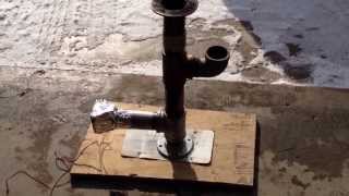 Video 3 Pellet rocket stove working total tube burn in action temp readings and pellet usage [upl. by Chemarin704]