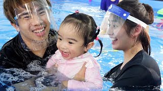 Baby Starley’s FIRST Swimming Class [upl. by Cataldo]