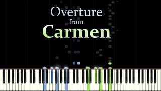 Carmen Prelude Overture  Georges Bizet  Piano Tutorial  Synthesia  How to play [upl. by Seaden]