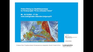 OnlineDialog zur Stadtklimaanalyse im Förderprojekt “Fit for Climate Future” [upl. by Enelak966]