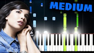 Indila  Dernière Danse  Piano Tutorial MEDIUM [upl. by Hawker]