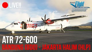 LIVE LAGI Terbang Santuy ATR 72600 Bandung BDO to Jakarta Halim HLP [upl. by Trilbee]