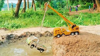 Tata Ace And Mahindra Tractor Accident Big Pulling Out JCB And Crane  Jcb Tractor  Ranjit kids [upl. by Madora]