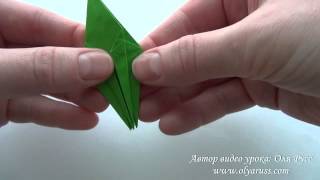 Лягушка оригами  Как сделать прыгающую Лягушку из бумаги  Origami Frog [upl. by Annala947]