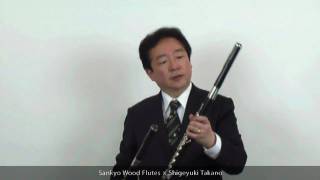 Shigeyuki Takano plays Sankyo Flute 04  Wood Flutes [upl. by Norrab875]