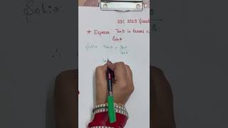 Express Tan A in terms of Sin A maths shortvideo mathstricks youtubeshorts trendingshorts [upl. by Seroled70]