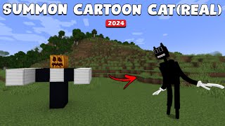 How to Summon CARTOON CAT in Minecraft All Editions 101 WORKING [upl. by Macnair]