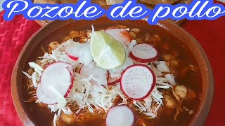 ✅👩‍🍳POZOLE rojo de POLLO estilo GUERRERO PARA LAS POSADITAS🎄 [upl. by Pandich25]