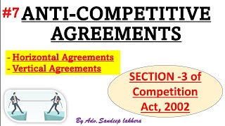 AntiCompetitive Agreements  Section 3 of Competition Act 2002 competitionlaw [upl. by Brnaba]