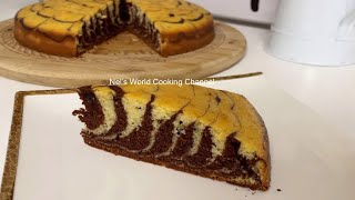 Zebra Cake Recipe  How to make a Zebra Cake  Butter Marble Cake  Marble Butter Cake Recipe [upl. by Losse]