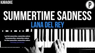 Lana Del Rey  Summertime Sadness Karaoke Slower Acoustic Piano Instrumental Cover Walking Lyrics [upl. by Hasin671]