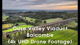 Ouse Valley Viaduct Balcombe 4k aerial drone footage of one of the UKs finest viaducts [upl. by Eniagrom]