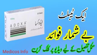 adoxa tablet uses benefits side effects in urduhindi  Doxycycline hyclate 100mg in urdu acne tab [upl. by Nosnibor]