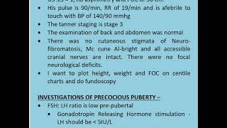 Precocious Puberty Short case for FCPS Pediatrics Clincal Exam [upl. by Liew]