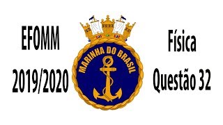 EFOMM 20192020  Física  Questão 32 [upl. by Geminian]