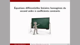 Solutions des équations différentielles linéaires homogènes du second ordre à coefficients constants [upl. by Zahara724]