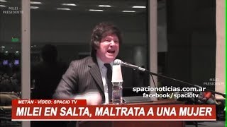 Acusan de maltratador a Javier Milei por decirle burra a una periodista 260618 [upl. by Ormiston]