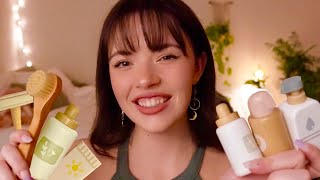 ASMR Wooden Skincare Personal Attention amp Pampering layered sounds wooden coffee [upl. by Ylrae]