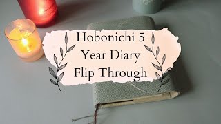 Hobonichi A5 Five Year Diary Flip Through [upl. by Adnhoj]