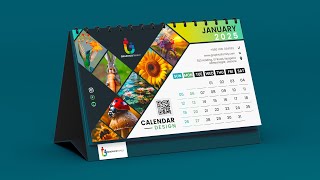 How to Design Creative Desk Calendar 2025 in Adobe Photoshop [upl. by Samy285]