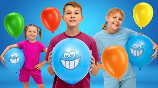 Les enfants apprennent à partager des ballons [upl. by Ahsinat]