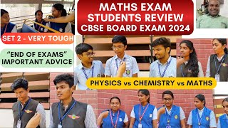 🔴 CBSE MATHS Exam Students Review ❌1 Marks amp Case Study Revenged  TOUGHer than PHYSICS [upl. by Yelik]