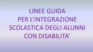 CONCORSO DOCENTI Integrazione degli Alunni con Disabilità [upl. by Naniac]