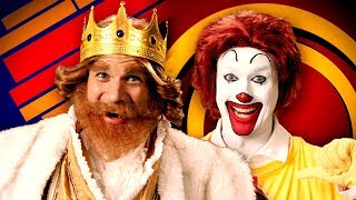 Ronald McDonald vs The Burger King Epic Rap Battles of History [upl. by Ylrae]