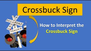 Crossbuck Sign You Must Know For Road Sign Permit Test [upl. by Hui]