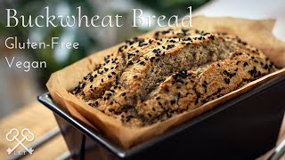 4 INGREDIENTS Buckwheat Bread in 1 Hour  GlutenFree Vegan NoKnead YeastFree [upl. by Anaiad884]