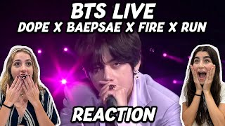 BTS DOPE x BAEPSAE x FIRE x RUN REACTION [upl. by Itsirc]