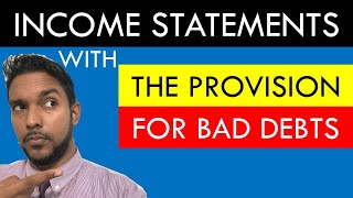 Income statement with adjustments  The Provision for Bad Debts  Principles of Accounts  CSEC PoA [upl. by Terence]