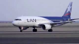 CASACL  Lan airplane taking off in Chacalluta airport Arica Chile [upl. by Coffee]