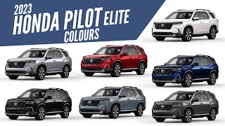 2023 Honda Pilot Elite  All Color Options  Images  AUTOBICS [upl. by Torray]