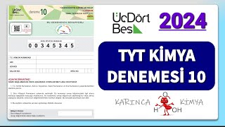 345 YAYINLARI 2024  TYT Kimya Denemesi 10 [upl. by Papagena]