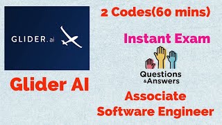 Glider AI Exam Answers  Live Exam Assessment  Coding Answers  Associate Software Engineer [upl. by Egide]