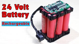 How to make 24V RECHARGEABLE BATTERY  6s lithium ion battery pack [upl. by Nagoh]