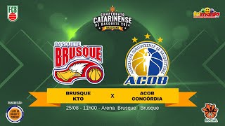 BRUSQUE KTO x ACOB CONCÓRDIA  CAMPEONATO CATARINENSE DE BASQUETE MASCULINO 2024 [upl. by Batholomew]