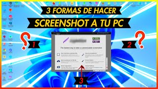 3 FORMAS de hacer CAPTURA de PANTALLA a tu PC 📷 SCREENSHOT a tu PC o LAPTOP [upl. by Eimirej]