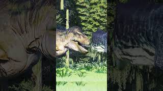 🦖Realistic TREX vs Realistic ACROCANTHOSAURUS in JWE2 tyrannosaurus jurassicworld jwe2 dino [upl. by Freud]