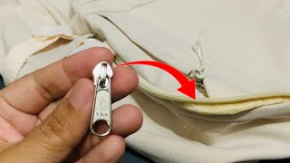 Zipper Slider Came Off or Missing Learn How to Install a New Zipper Slider on Backpack Bag [upl. by Maroj]