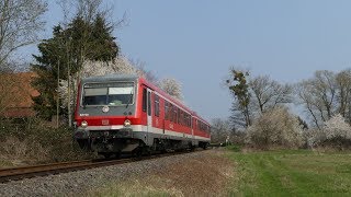 Frühling an der Weschnitztalbahn mit VT 628 und Lint 54 [upl. by Erihppas]