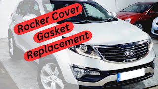 How to replace rocker cover gasket on KIA Sportage 17 CRDi [upl. by Milka90]