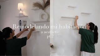 Remodelando mi habitación a Aesthetic con cosas de TEMU pt2 [upl. by Ellenet765]