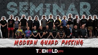 Modern NoGi Guard Passing Seminar by TOEHOLDyou  Learn quotAntiGuardquot Technology [upl. by Shriner]